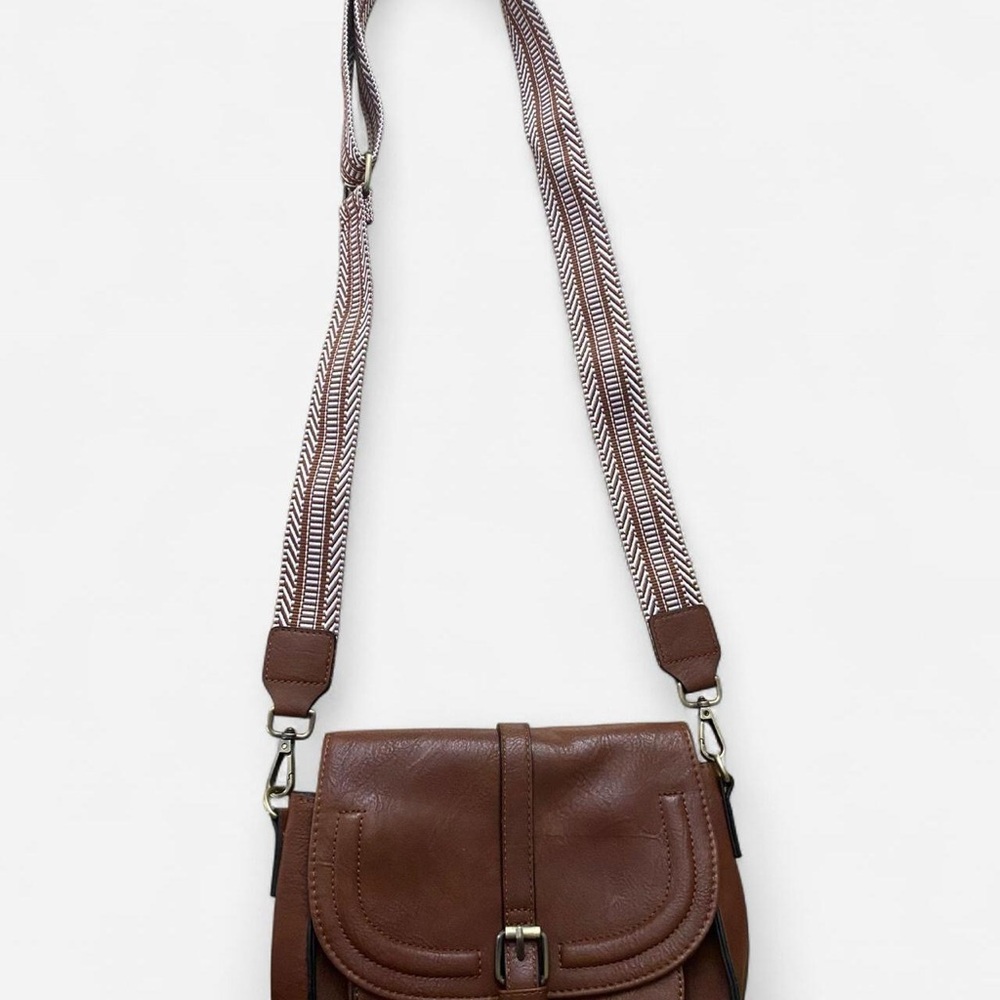 Brown Crossbody Saddle Bag